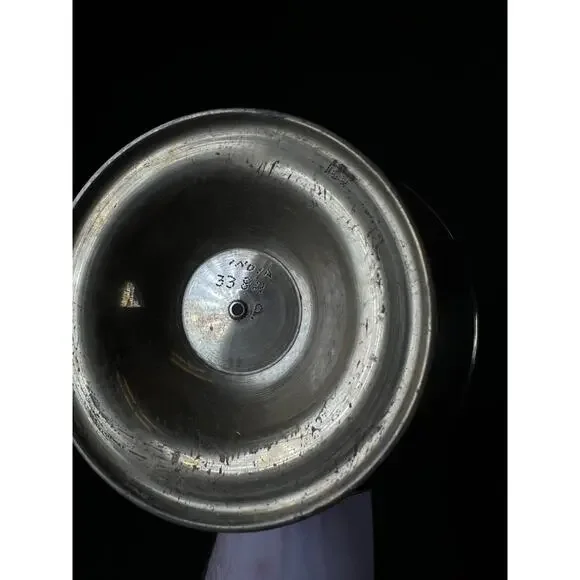 12" Mid-Century Vintage Solid Tapered Brass Vase Urn Hand Made in India - Picture 7 of 9